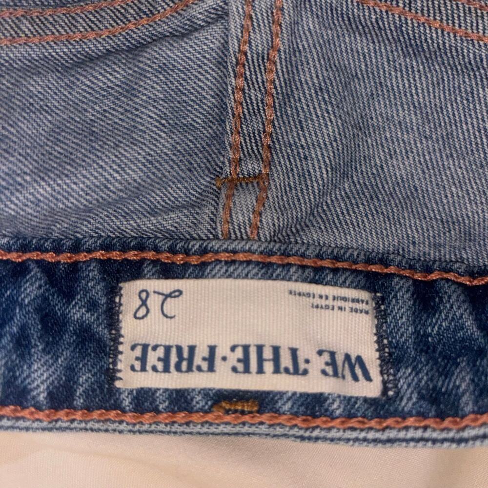Free People We The Free High Waisted Straight Leg Jeans Women 28 Medium Wash - Picture 10 of 13